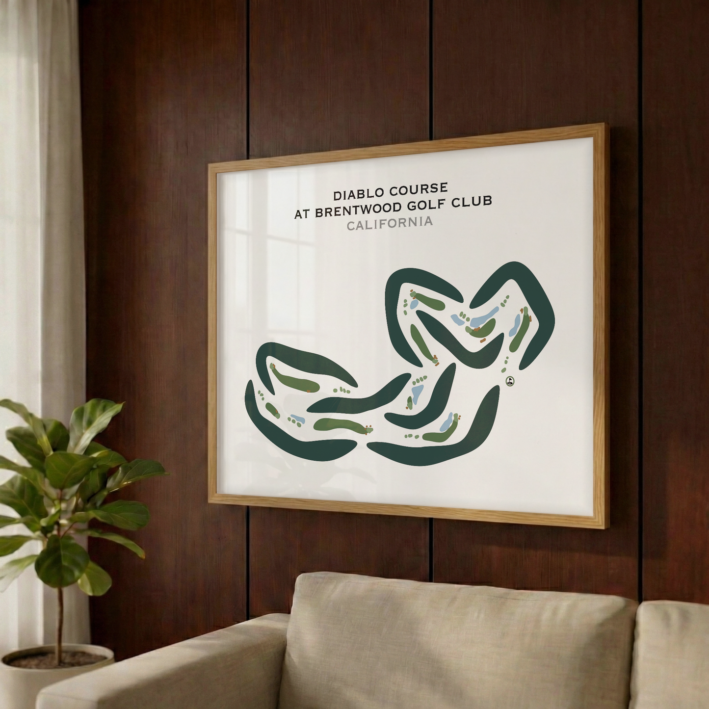 Diablo Course at Brentwood Golf Club, California - Printed Golf Courses