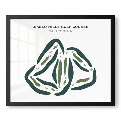 Diablo Hills Golf Course, California - Printed Golf Courses