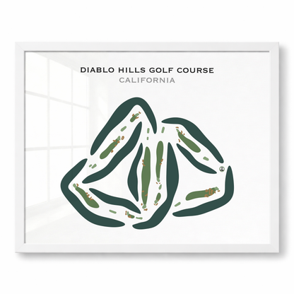Diablo Hills Golf Course, California - Printed Golf Courses