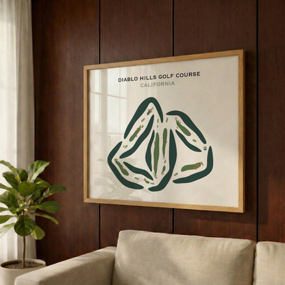 Diablo Hills Golf Course, California - Printed Golf Courses
