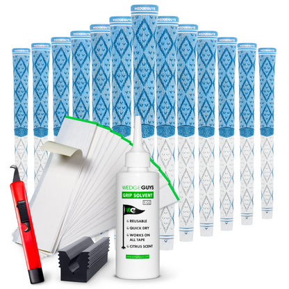 Wedge Guys Diamond Hybrid Golf Grips Bundle 13-Pack - Standard Midsize Oversize