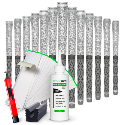 Wedge Guys Diamond Hybrid Golf Grips Bundle 13-Pack - Standard Midsize Oversize