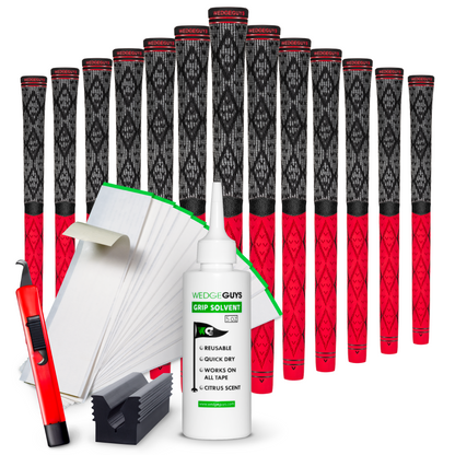 Wedge Guys Diamond Hybrid Golf Grips Bundle 13-Pack - Standard Midsize Oversize