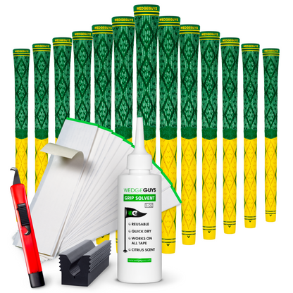 Wedge Guys Diamond Hybrid Golf Grips Bundle 13-Pack - Standard Midsize Oversize