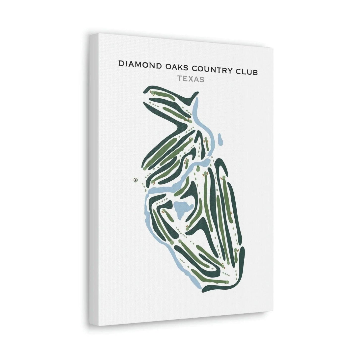 Diamond Oaks Country Club, Texas - Printed Golf Courses