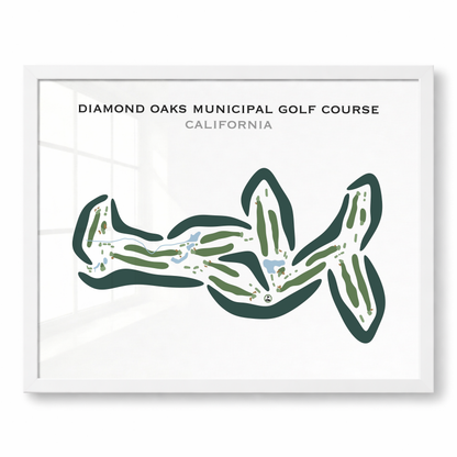 Diamond Oaks Municipal Golf Course, California - Printed Golf Courses