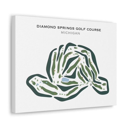 Diamond Springs Golf Course, Michigan - Printed Golf Courses