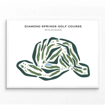 Diamond Springs Golf Course, Michigan - Printed Golf Courses