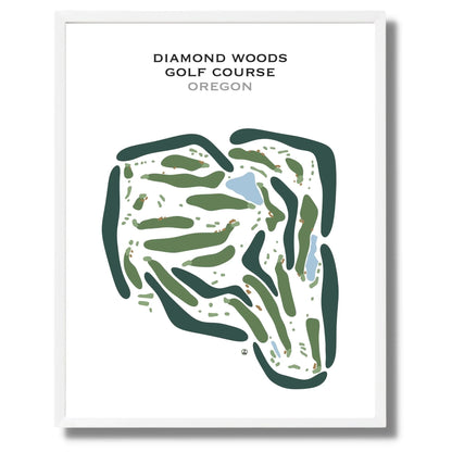 Diamond Woods Golf Course, Oregon - Printed Golf Courses