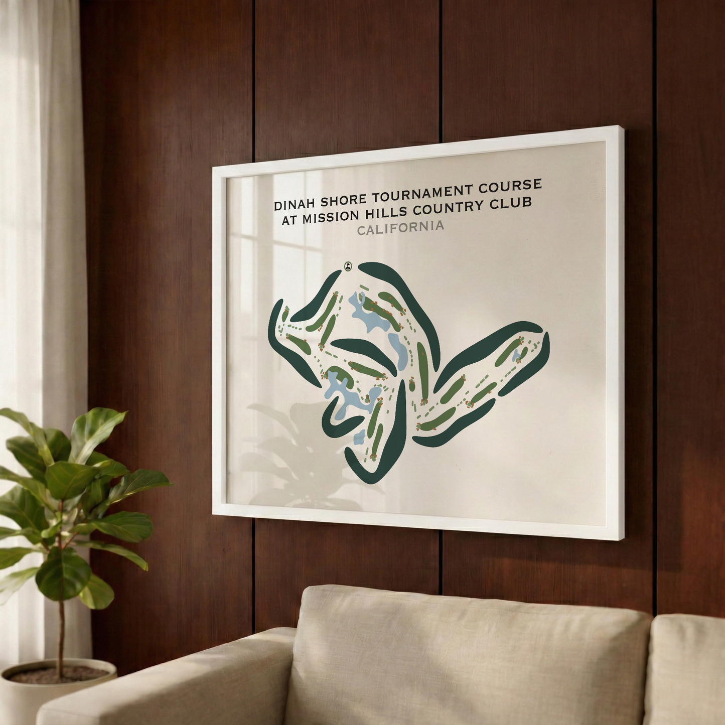 Dinah Shore Tournament Course at Mission Hills Country Club, California - Printed Golf Courses