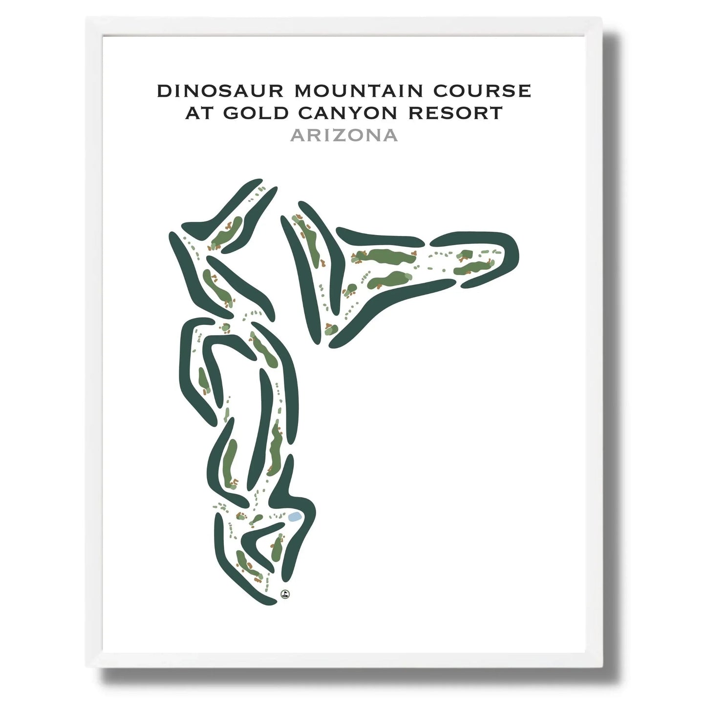 Dinosaur Mountain Golf Course at Gold Canyon Golf Resort, Arizona - Printed Golf Courses