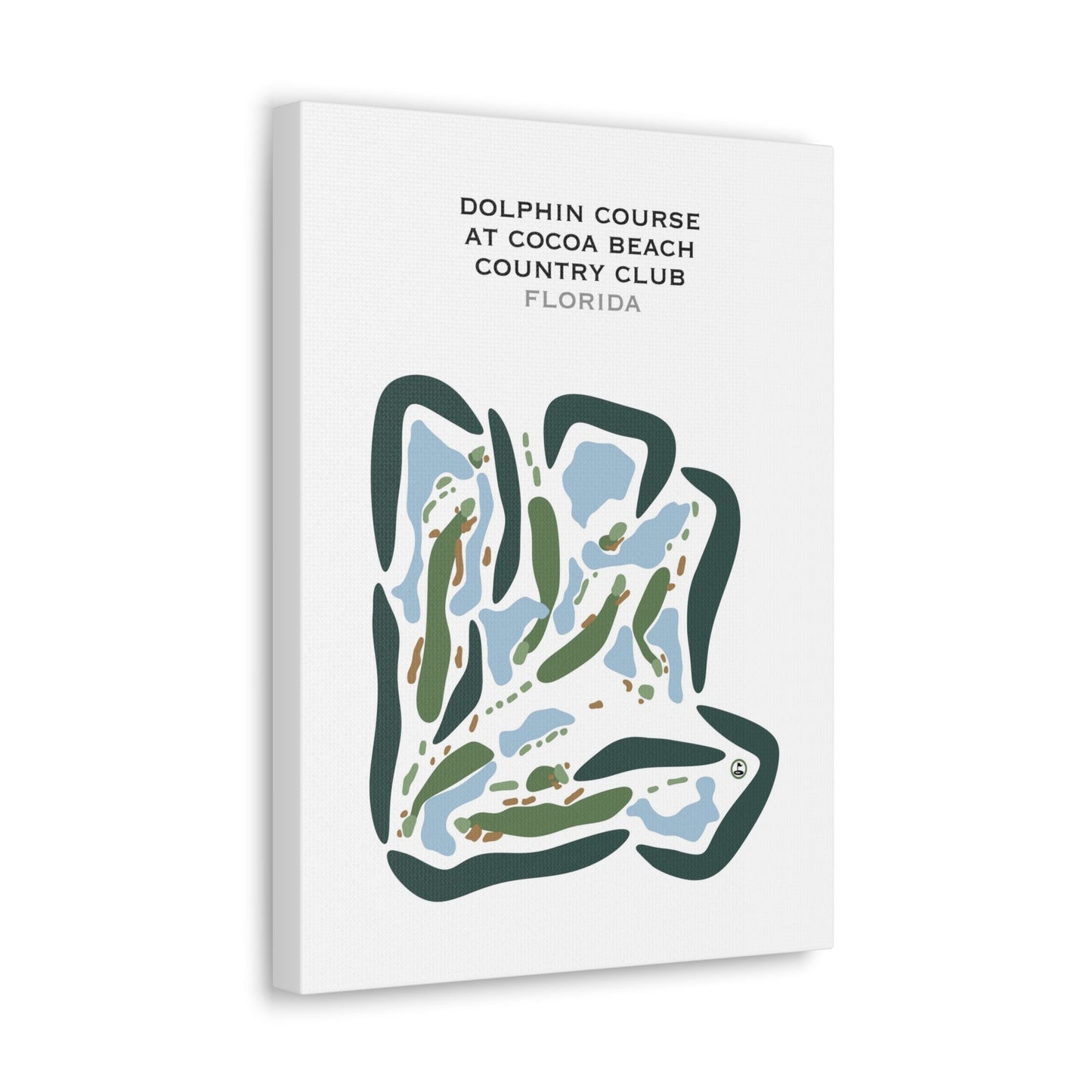 Dolphin Course at Cocoa Beach Country Club, Florida - Printed Golf Courses