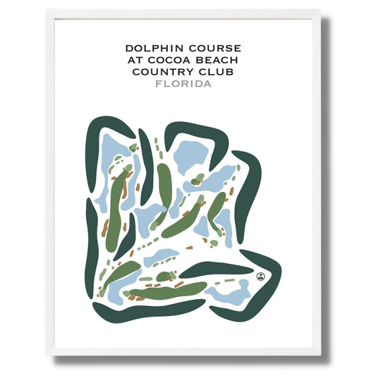 Dolphin Course at Cocoa Beach Country Club, Florida - Printed Golf Courses
