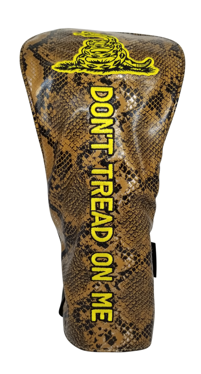Don't Tread On Me Embroidered Snakeskin Driver Headcover by ReadyGOLF
