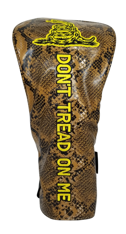 Don't Tread On Me Embroidered Snakeskin Driver Headcover by ReadyGOLF