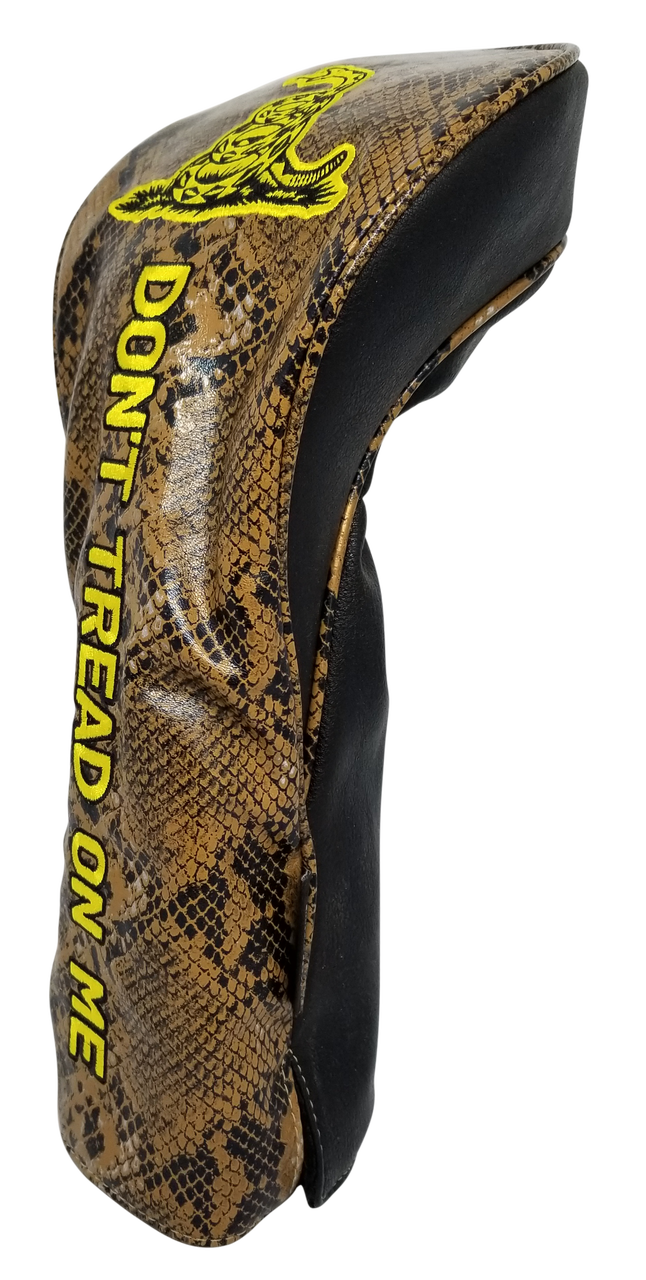 Don't Tread On Me Embroidered Snakeskin Driver Headcover by ReadyGOLF