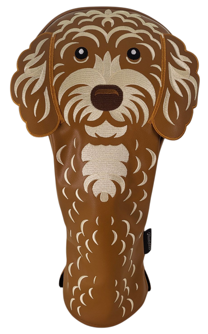 Doodle Embroidered Classic Driver Headcover by ReadyGOLF - Golden