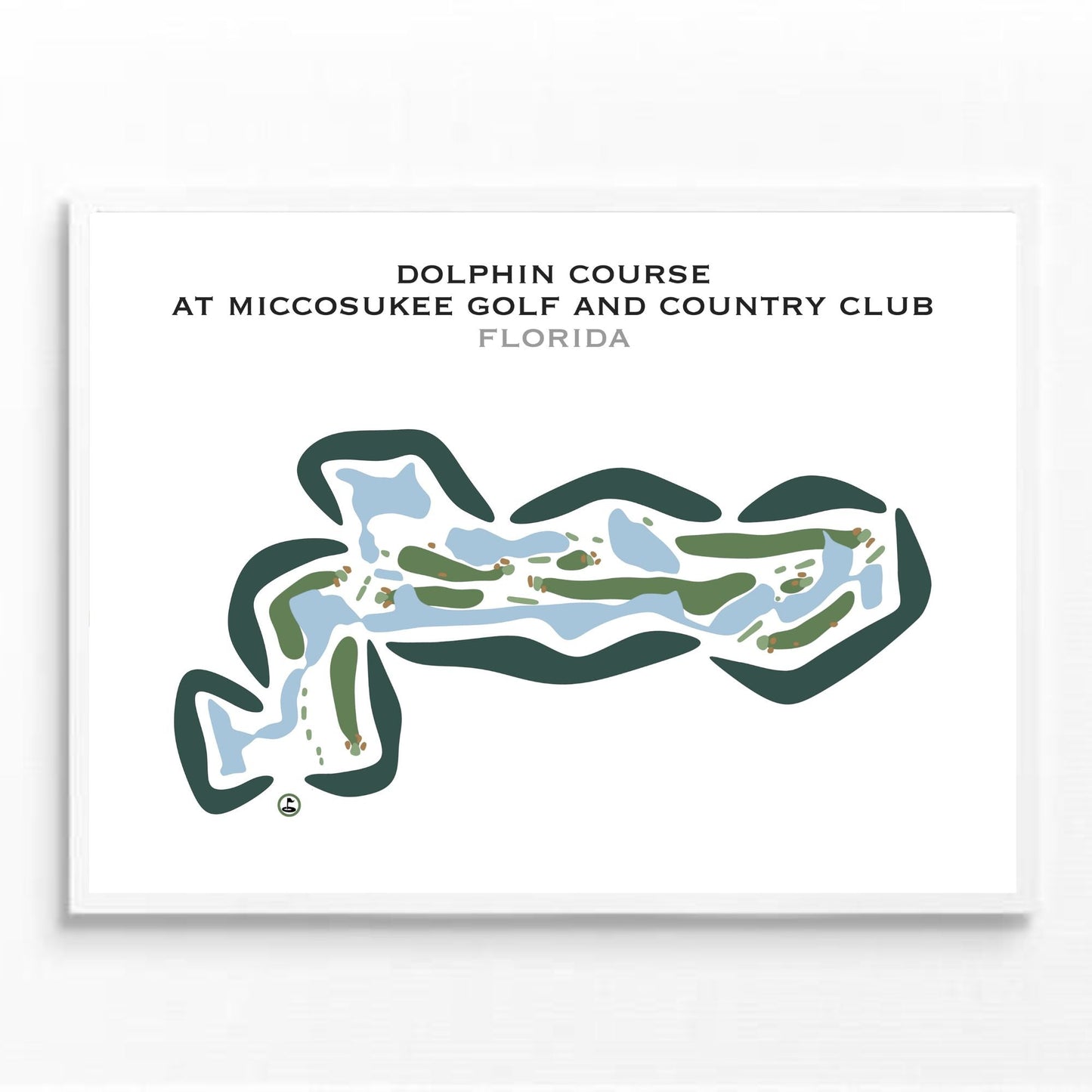 Dolphin Course at Miccosukee Golf & Country Club, Florida - Printed Golf Courses