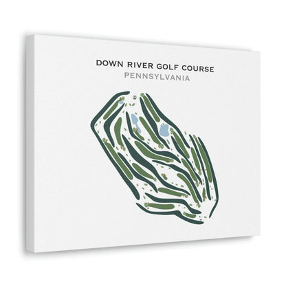 Down River Golf Course, Pennsylvania - Printed Golf Courses