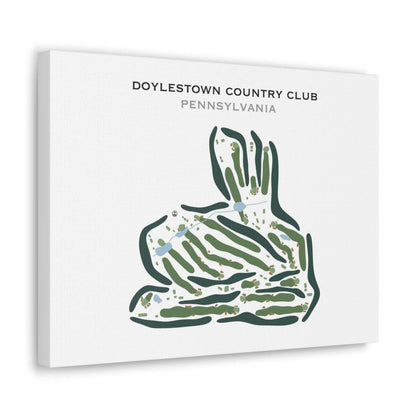 Doylestown Country Club, Pennsylvania - Printed Golf Course