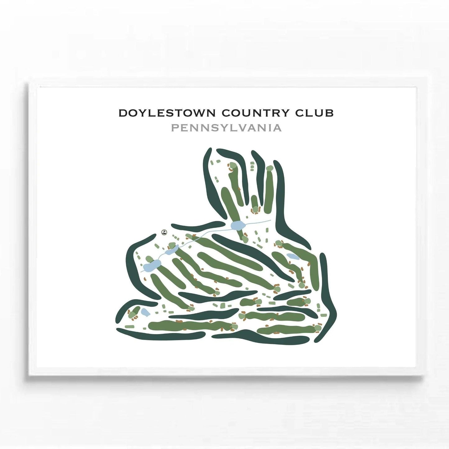 Doylestown Country Club, Pennsylvania - Printed Golf Course