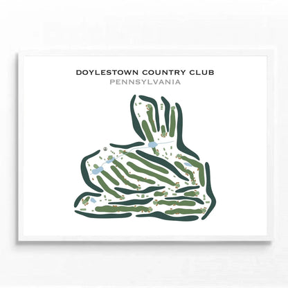 Doylestown Country Club, Pennsylvania - Printed Golf Course