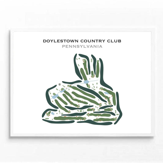 Doylestown Country Club, Pennsylvania - Printed Golf Course