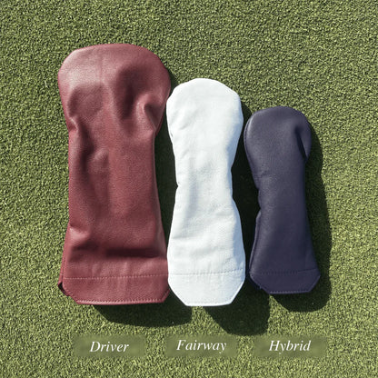 Solid Hybrid Leather Headcovers - GOLF LEAGUE