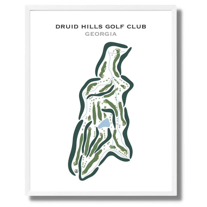 Druid Hills Golf Club, Georgia - Printed Golf Courses