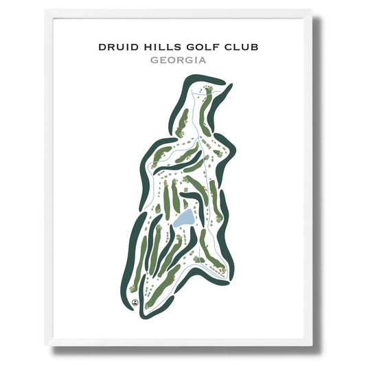 Druid Hills Golf Club, Georgia - Printed Golf Courses