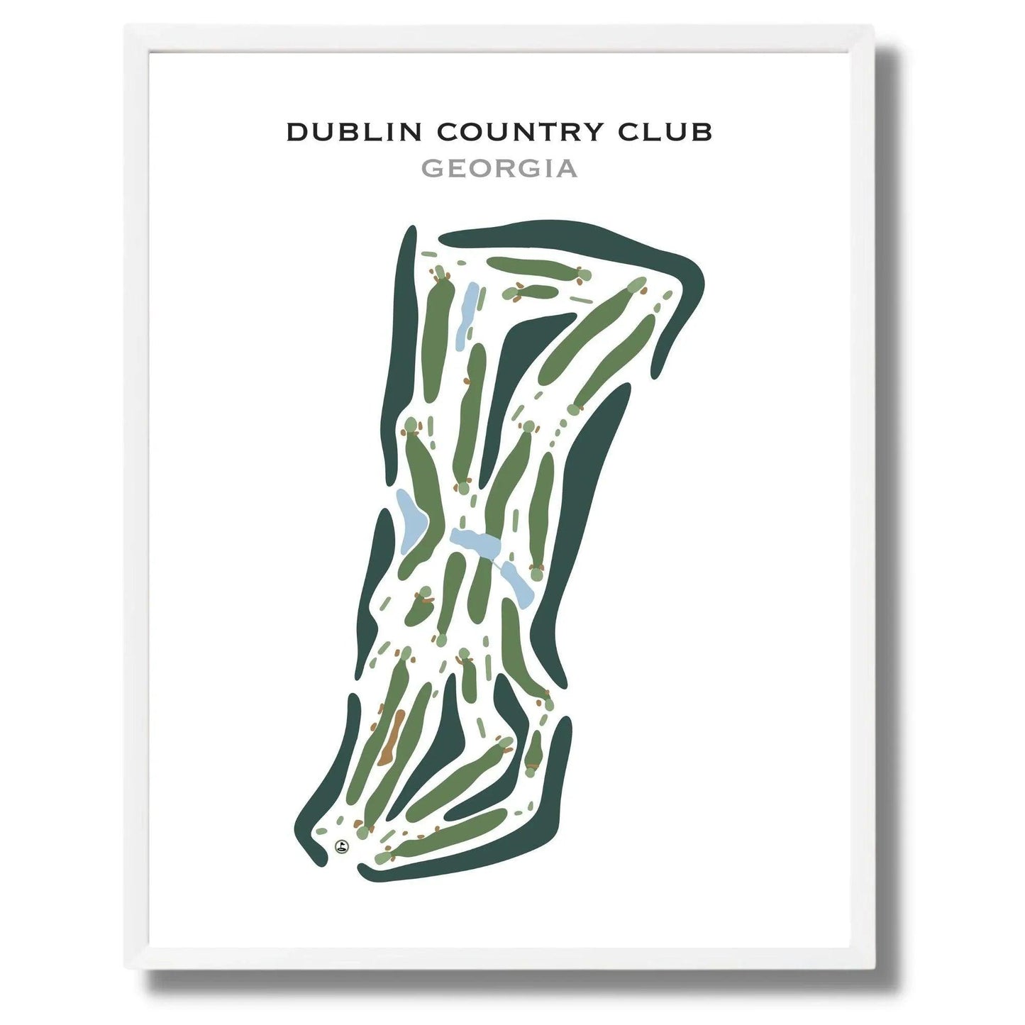 Dublin Country Club, Georgia - Printed Golf Course