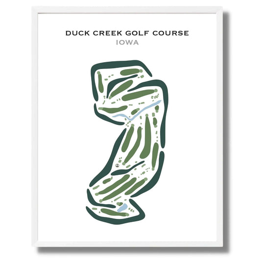 Duck Creek Golf Course, Iowa - Printed Golf Courses