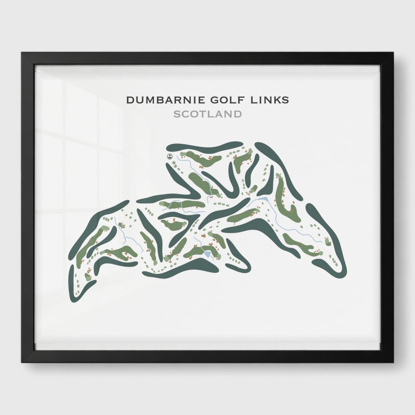 Dumbarnie Golf Links, Scotland - Printed Golf Course