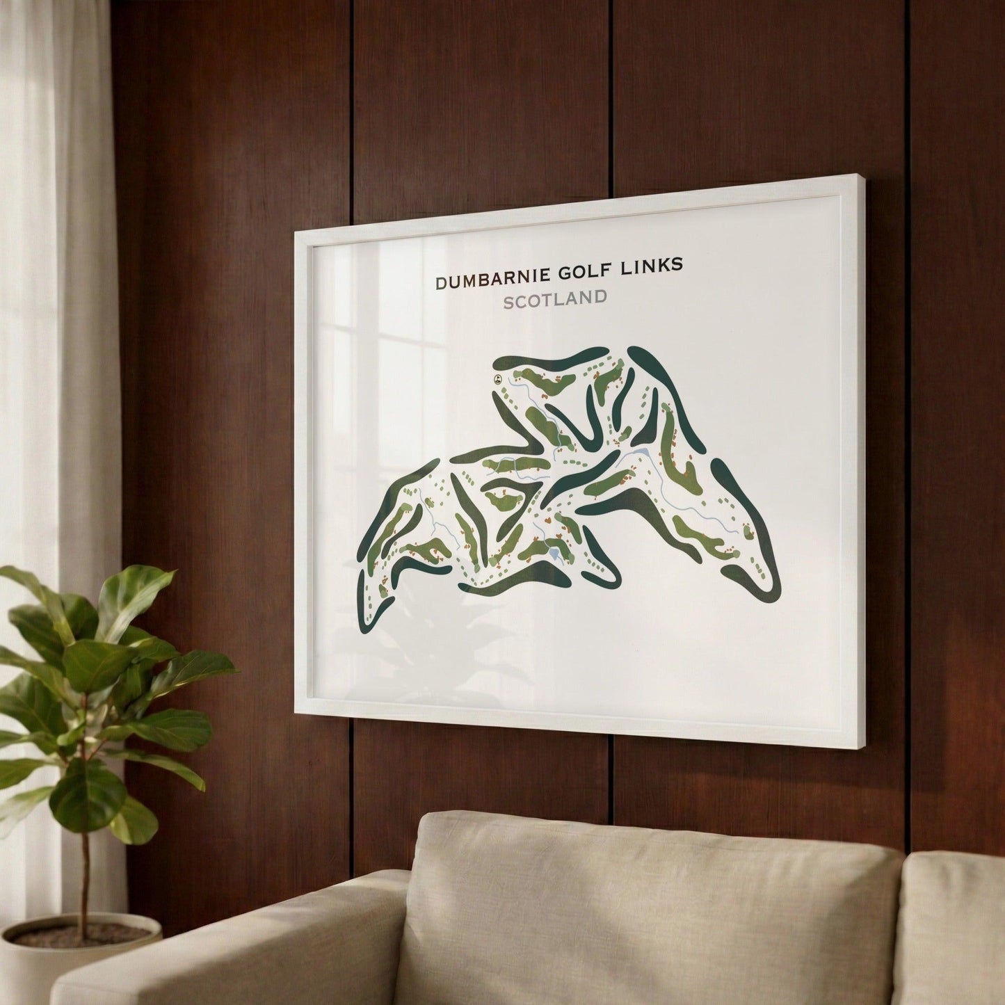 Dumbarnie Golf Links, Scotland - Printed Golf Course