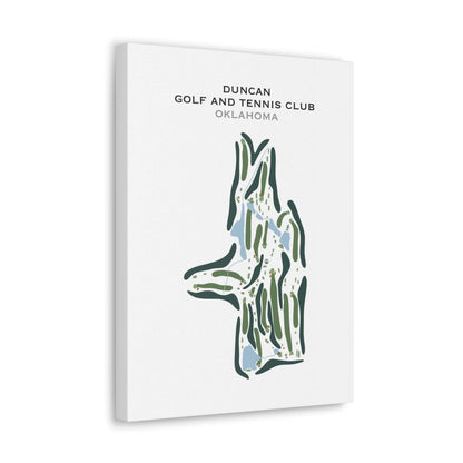 Duncan Golf & Tennis Club, Oklahoma - Printed Golf Course