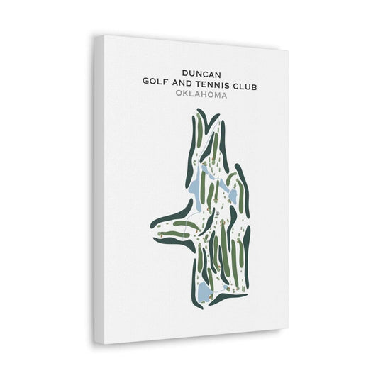 Duncan Golf & Tennis Club, Oklahoma - Printed Golf Course