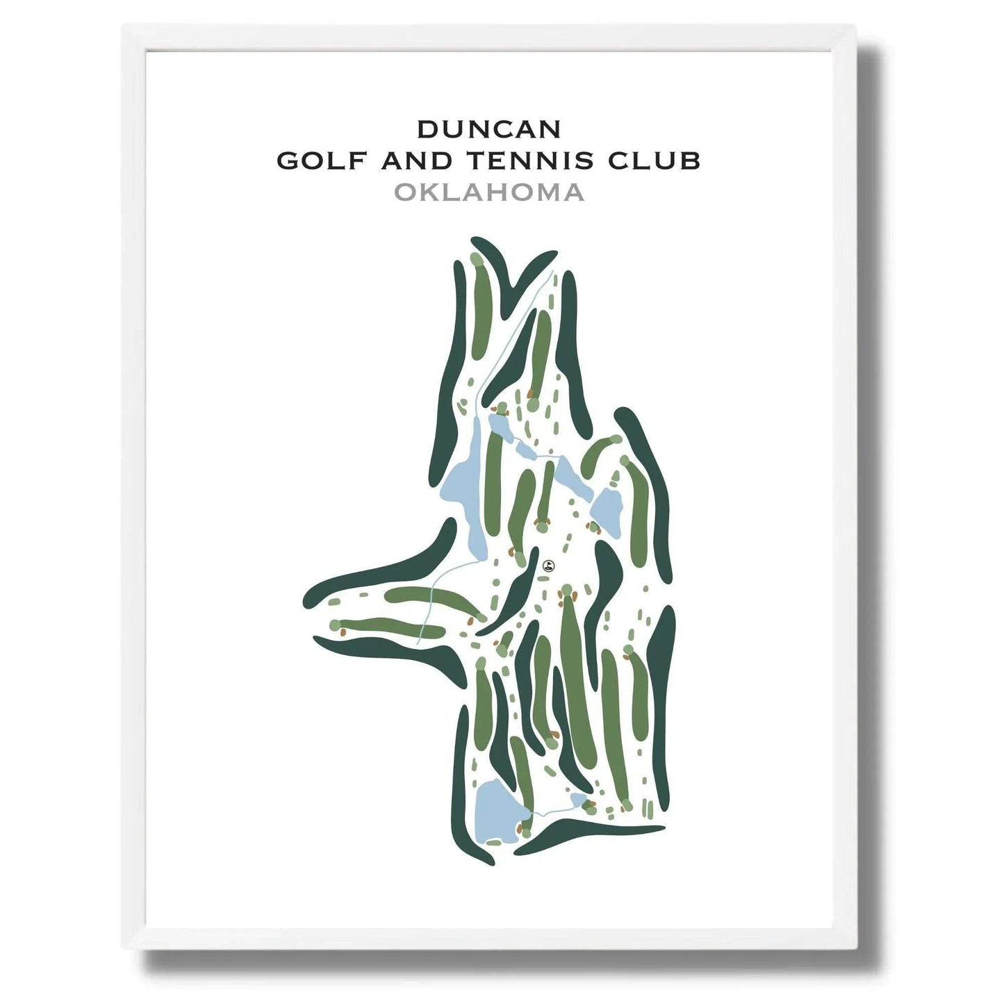 Duncan Golf & Tennis Club, Oklahoma - Printed Golf Course