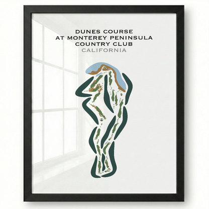 Dunes Course at Monterey Peninsula Country Club, California - Printed Golf Courses