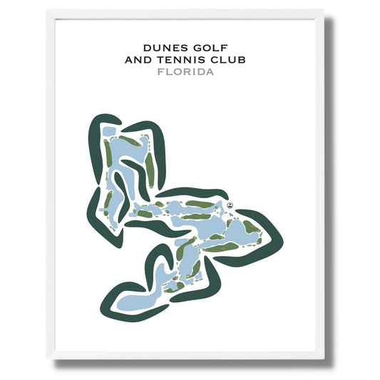 The Dunes Golf & Tennis Club, Sanibel Island, Florida - Printed Golf Courses
