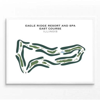 Eagle Ridge Resort & Spa, East Course, Illinois - Printed Golf Course