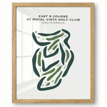 East 9 Course at Royal Vista Golf Club, California - Printed Golf Courses