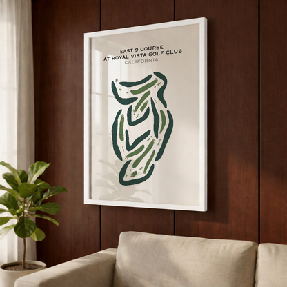 East 9 Course at Royal Vista Golf Club, California - Printed Golf Courses