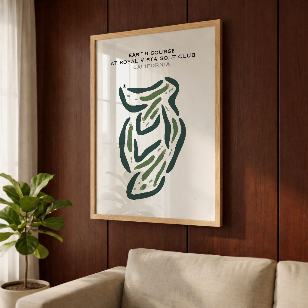 East 9 Course at Royal Vista Golf Club, California - Printed Golf Courses