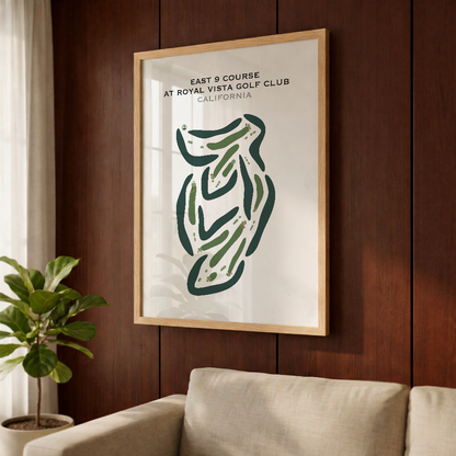 East 9 Course at Royal Vista Golf Club, California - Printed Golf Courses