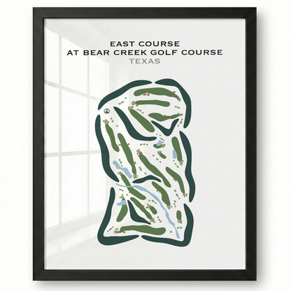 East Course at Bear Creek Golf Club, Texas - Printed Golf Courses