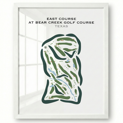 East Course at Bear Creek Golf Club, Texas - Printed Golf Courses