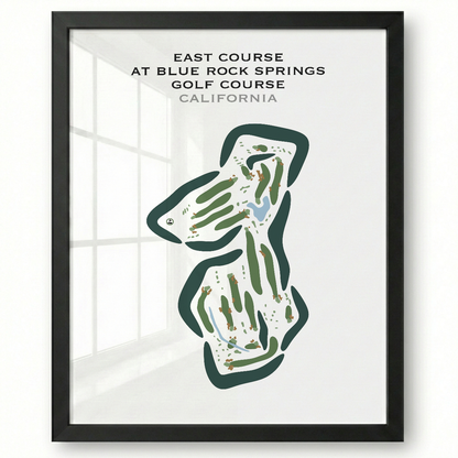 East Course at Blue Rock Springs Golf Course, California - Printed Golf Courses