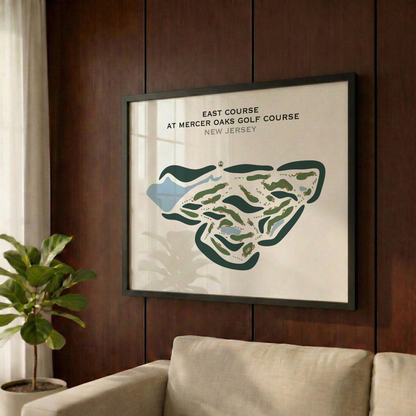 East Course at Mercer Oaks Golf Course, New Jersey - Printed Golf Courses