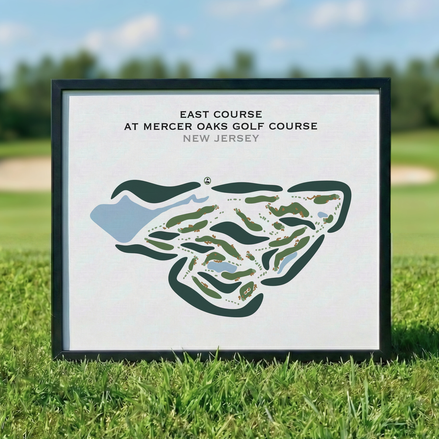 East Course at Mercer Oaks Golf Course, New Jersey - Printed Golf Courses
