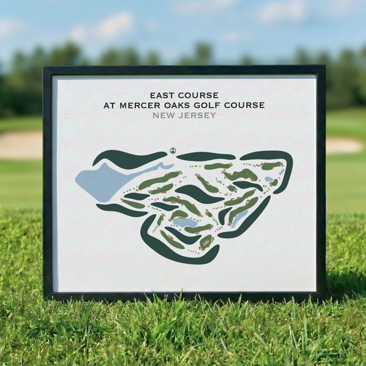 East Course at Mercer Oaks Golf Course, New Jersey - Printed Golf Courses